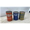Image 6 : Six Quaker State, Esso Mineralube, Gulf, and Essolube XD-3 Vintage Motor Oil 1 and 1.14 Litre
