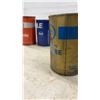 Image 8 : Six Quaker State, Esso Mineralube, Gulf, and Essolube XD-3 Vintage Motor Oil 1 and 1.14 Litre