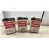 Image 2 : Vintage Tins Including Conklin Derol Seal, Tech Rub-O-Matic, Bendix and More, Some with Product