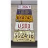 Image 3 : Vintage Manitoba License Plates Including 1955 Tag, 1973, 1976, 1977 and 1988