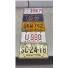 Image 4 : Vintage Manitoba License Plates Including 1955 Tag, 1973, 1976, 1977 and 1988