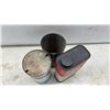 Image 7 : Vintage Texaco Ursa, Esso, Kendall Dual Action Motor Oil and Grease Cans, and More, Some with