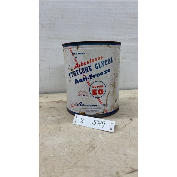 Asbestonos Super EG Permanent Type Ethylene Glycol Anti-Freeze Tin, One Imperial Gallon