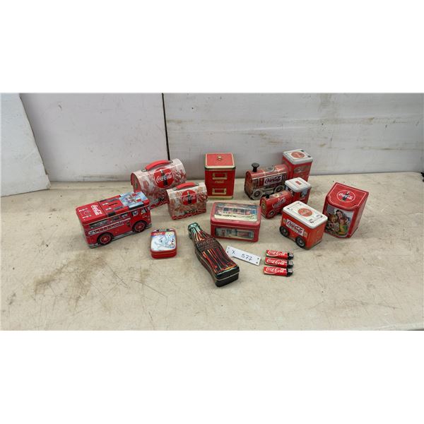 Collection of Coca-Cola Collectible Tins, Lunchboxes, Trucks, Trains, Bottles, Lighters