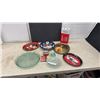 Image 1 : Coca-Cola Collectibles, Glass Platters, Glasses, Metal Trays, Tin Bank, Lighters