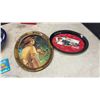 Image 2 : Coca-Cola Collectibles, Glass Platters, Glasses, Metal Trays, Tin Bank, Lighters
