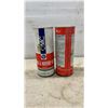 Image 6 : OMC, Wynn's Snomobile Oil, Gulfsport 40 and Innov 2-Cycle Snowmobile Oil Cans, Some with Product