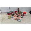 Image 1 : Coca-Cola Collectibles Including Tins, Wooden Crate, Mini Lunchboxes, Lighters