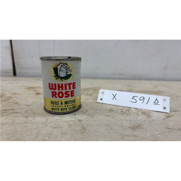 White Rose Ultra Multi-Grade Motor Oil Can Bank, Canadian Oil Companies Limited, 2 3/4 × 2 1/4”