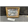 Image 1 : Framed Display of Approximately 50 Flaked Stone Arrowheads and Primitive Tools, 6 × 7 3/4”