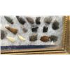 Image 2 : Framed Display of Approximately 50 Flaked Stone Arrowheads and Primitive Tools, 6 × 7 3/4”