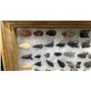 Image 7 : Framed Display of Approximately 50 Flaked Stone Arrowheads and Primitive Tools, 6 × 7 3/4”
