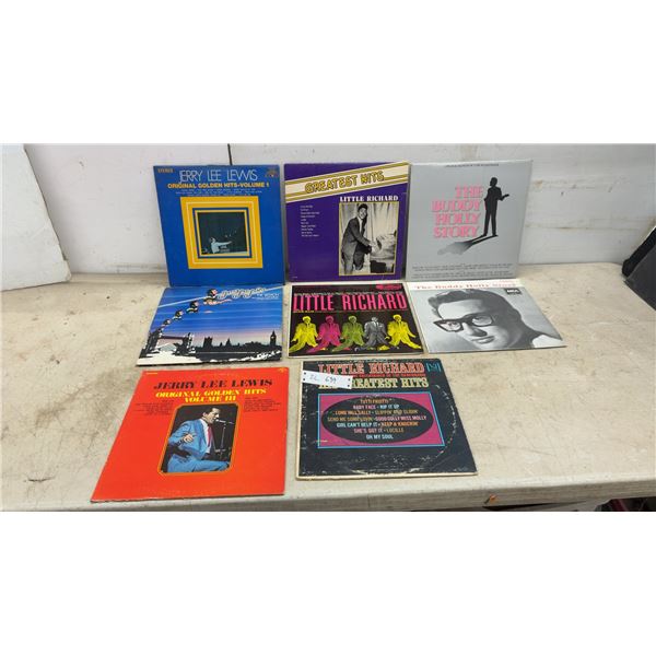 Jerry Lee Lewis, Little Richard, and Buddy Holly Vinyl Record Collection