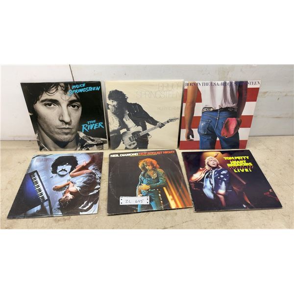 Bruce Springsteen, Neil Diamond, Tom Petty, and Burton Cummings Vinyl Record Albums