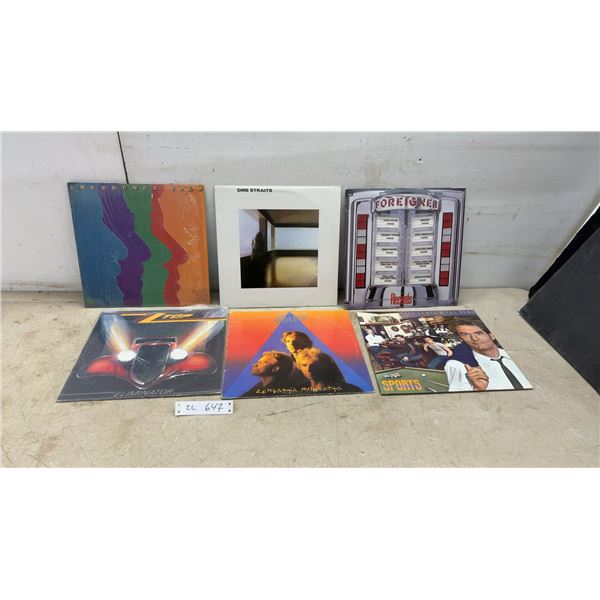 Classic Rock Vinyl Records Including Creedence Gold, Dire Straits, ZZ Top Eliminator