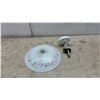 Image 10 : 2 Semi-Flush Mount Ceiling Light with Brushed Nickel Frame and Frosted Swirled Glass Shade, 14”