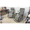 Image 1 : Pair of Rio Gear Smart Zero Gravity Reclining Chairs, Gray Leaf Pattern Textilene Fabric, New with