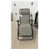 Image 4 : Pair of Rio Gear Smart Zero Gravity Reclining Chairs, Gray Leaf Pattern Textilene Fabric, New with