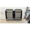Image 5 : Pair of Rio Gear Smart Zero Gravity Reclining Chairs, Gray Leaf Pattern Textilene Fabric, New with