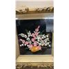 Image 11 : Seven Framed Shell Art Floral Arrangement Pictures in Gilt Frames, Largest 7 1/2 × 7 1/2”