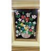 Image 12 : Seven Framed Shell Art Floral Arrangement Pictures in Gilt Frames, Largest 7 1/2 × 7 1/2”