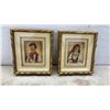 Image 7 : Seven Framed Art Prints: Red Foxes, Native American, Bathrooms, Children, Largest 14 × 11 1/2”