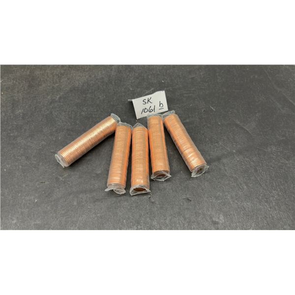 Five Rolls of 2012 (Last Year) Canadian Magnetic Pennies