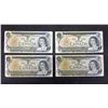 Image 2 : Ten Nice Bank of Canada 1973 One Dollar Banknotes, Queen Elizabeth II Portrait