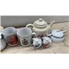 Image 7 : Assorted Teapots, Coffee and Espresso Cups, and Saucers, including Floral Teapots
