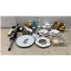 Image 1 : DAVIDsTEA Teapot and 2 Cups with Saucers, Hair Dryer, Curling Iron, 2 Decorative Plates