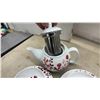 Image 4 : DAVIDsTEA Teapot and 2 Cups with Saucers, Hair Dryer, Curling Iron, 2 Decorative Plates