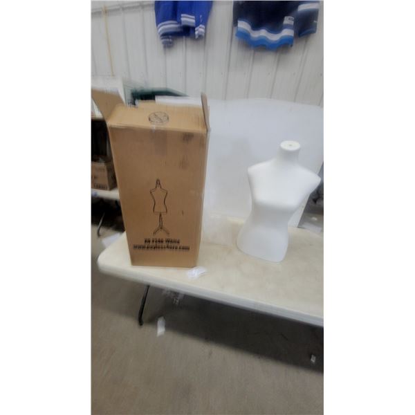 Paylesshere XU-F340-White Female Mannequin Torso, Stand, and Hardware; Meas: 36 × 25 × 71cm