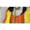 Image 2 : Orange Firefighter Overalls with Yellow Reflective Strips 48” from Cuff to middle of the Bib