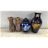 Image 4 : Assorted Decorative Ceramics: Gravy Boat and Underplate, Leaf Dish, Vases, and Plates