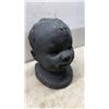 Image 6 : Two Carved Wood Elephant Bookends, Harlequin Doll, Black Doll Head, and Small Cloth Doll