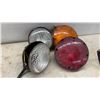 Image 4 : Assorted Vehicle Lights & Accessories: 2 Headlights, 2 Amber Lenses, 2 Clear Spotlights, 1 Red Lens