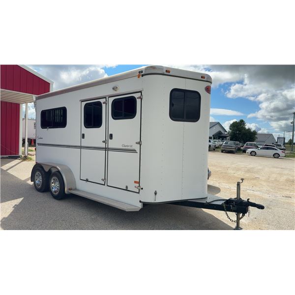 2012 Sundowner Charter SE 2-Horse Straight Load Bumper Pull Trailer — All Aluminum, Front Tack