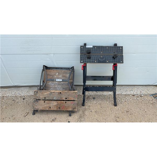 Jobmate Folding Workbench and Black+Decker Workmate 200 Folding Workbench