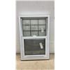 Image 3 : Mitten Vinyl 201VS Single-Hung Vinyl Window With Pewter Grid and Screen, 30 × 20”