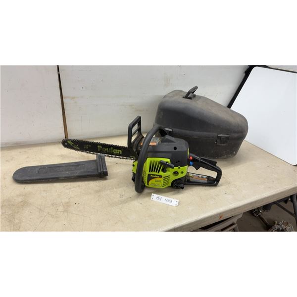 Poulan P3416 34cc 16” Gas Chainsaw With Bar Cover and Carrying Case