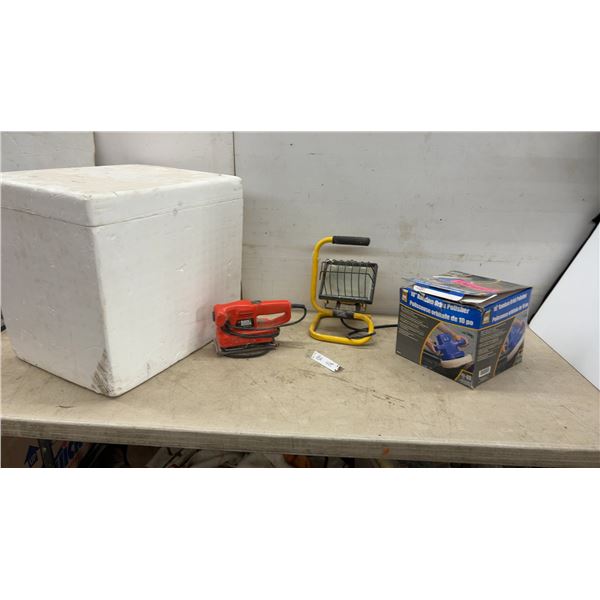 Black and Decker 1/4 Sheet Sander, Work Light, New Orbit Polisher