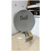 Image 1 : Bell Satellite TV Elliptical Offset Dish with Tan Dual-Feed LNB Arm Assembly