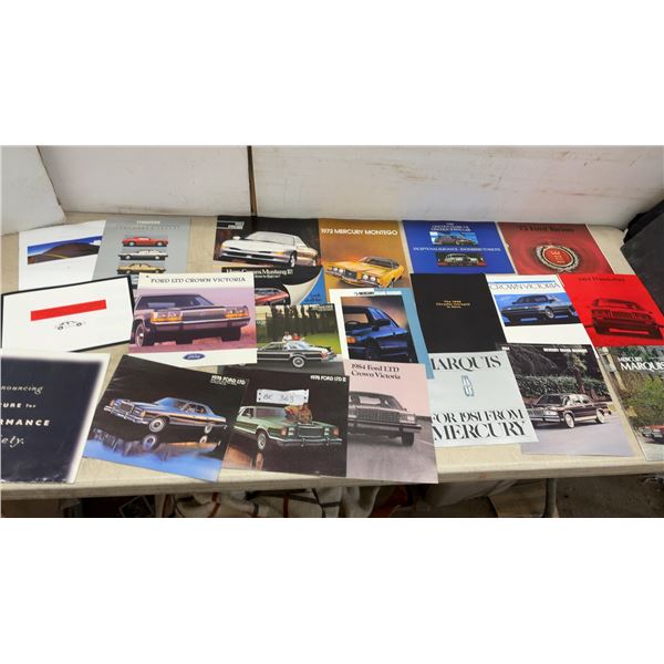 Car Brochures, Vintage Ford, Mercury, Lincoln, Mazda 1972-1993, Mustang, LTD, Torino