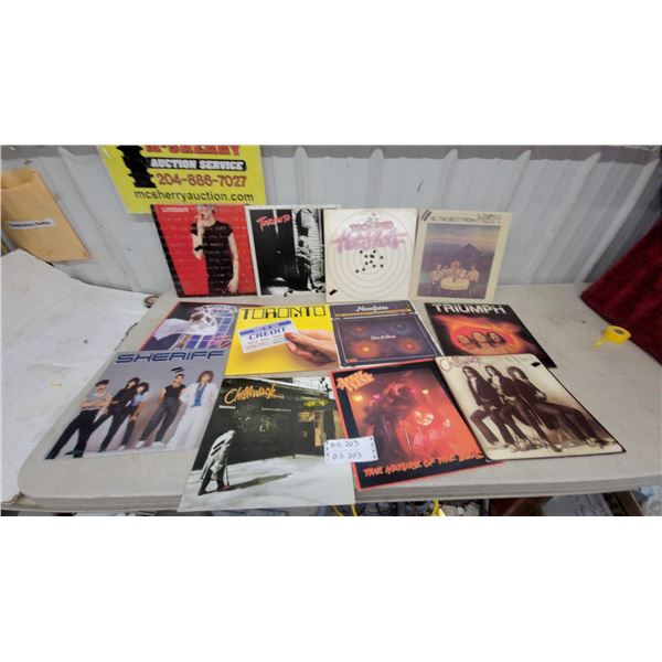 12 Vintage Vinyl Record Album Lot: Loverboy, Toronto, Krokus, Sheriff, Headpins, Triumph