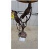 Image 2 : Table Lamp with Woven Shade and Two Bird Figurines 35” tall