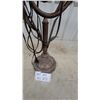 Image 3 : Table Lamp with Woven Shade and Two Bird Figurines 35” tall