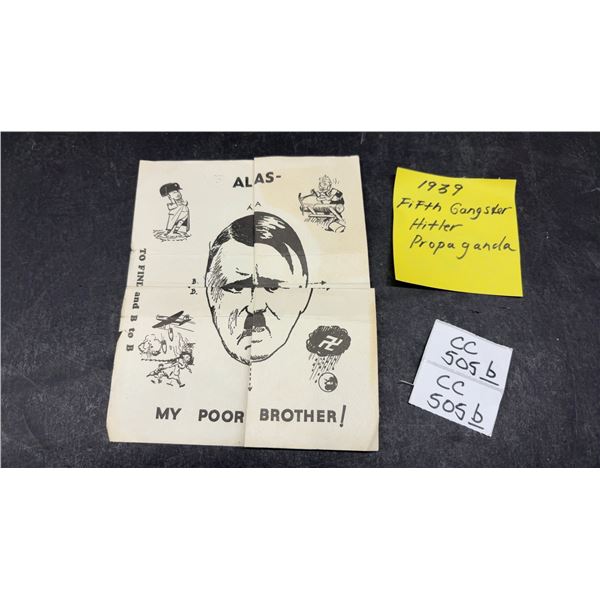 1939 W.M. Lewis "The World's Puzzle" Anti-Hitler Propaganda Folding Puzzle, Series 1
