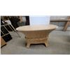 Image 1 : Rattan and Bamboo Oval Table Base with Braided Detail