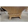 Image 2 : Rattan and Bamboo Oval Table Base with Braided Detail