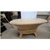 Image 3 : Rattan and Bamboo Oval Table Base with Braided Detail